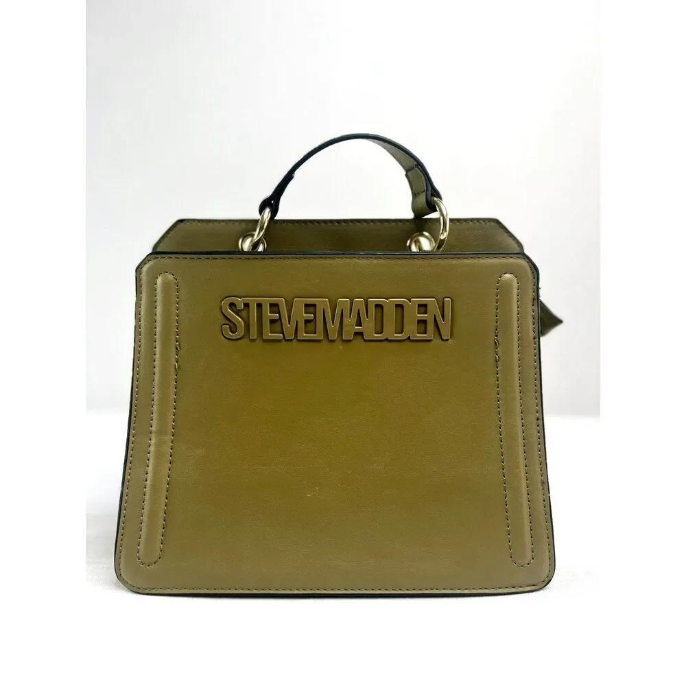 Steve Madden Bevelyn Crossbody Satchel (MT Olive) Nice Fall Color